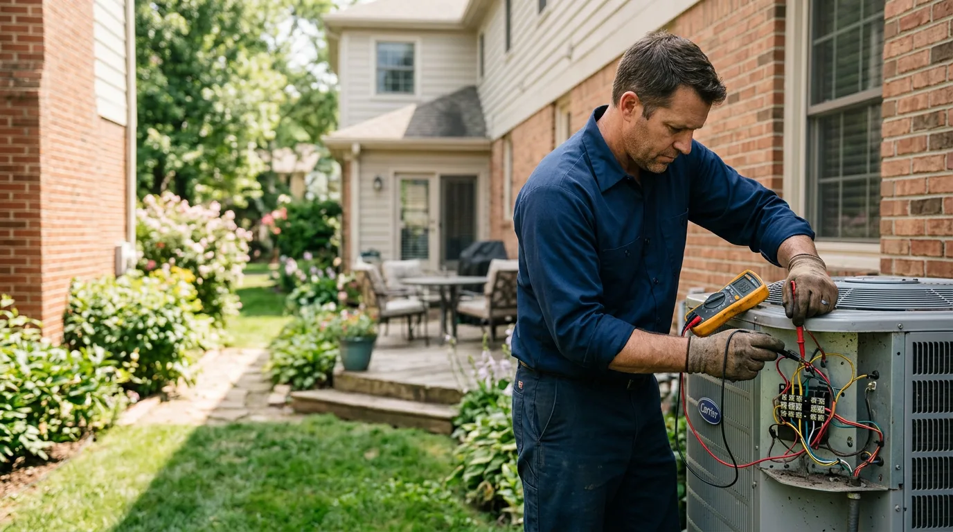 HVAC technician working near Woodworth, ND